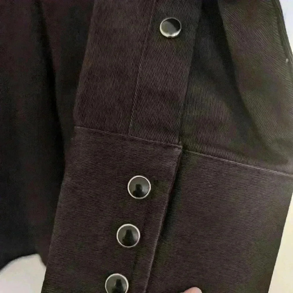 Vintage wrangler size large  pearl snap shirt dark brown - Picture 7 of 8